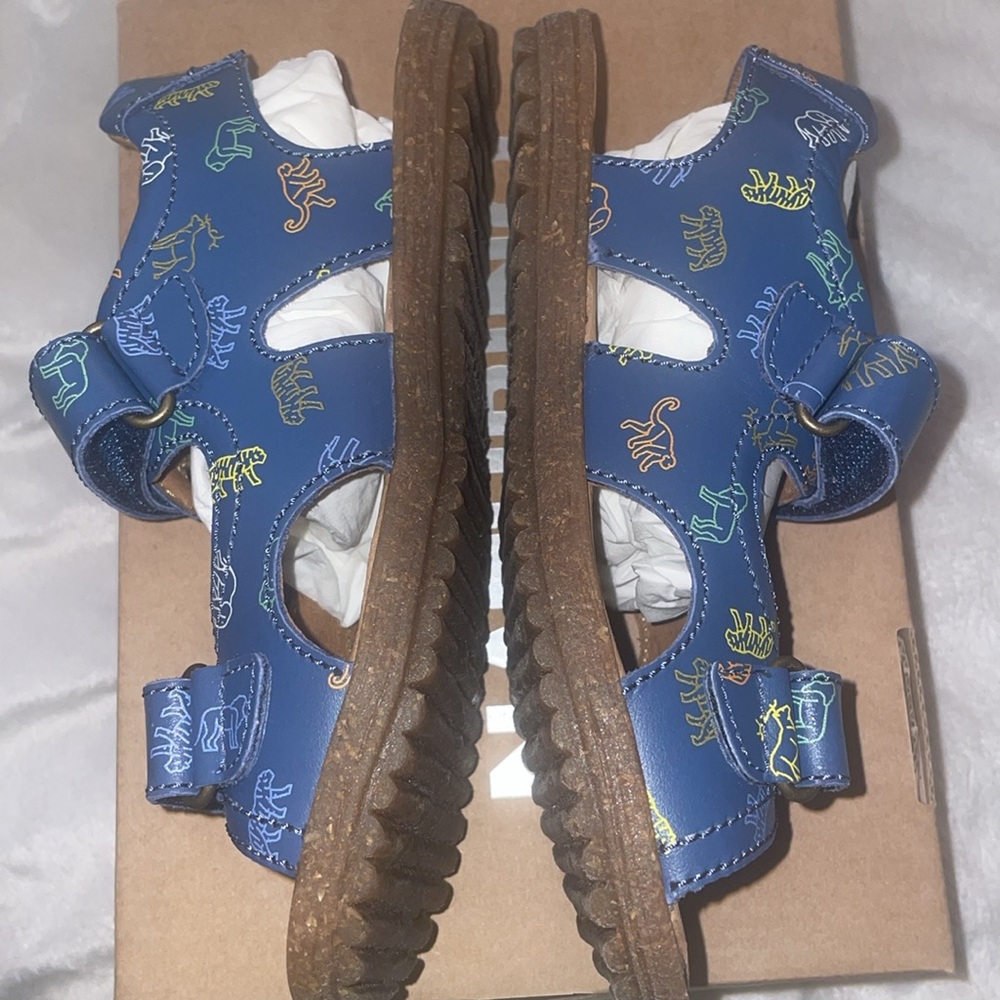 NWT NATURINO SKY Leather sandals Blue with Animals Print - Picture 13 of 15